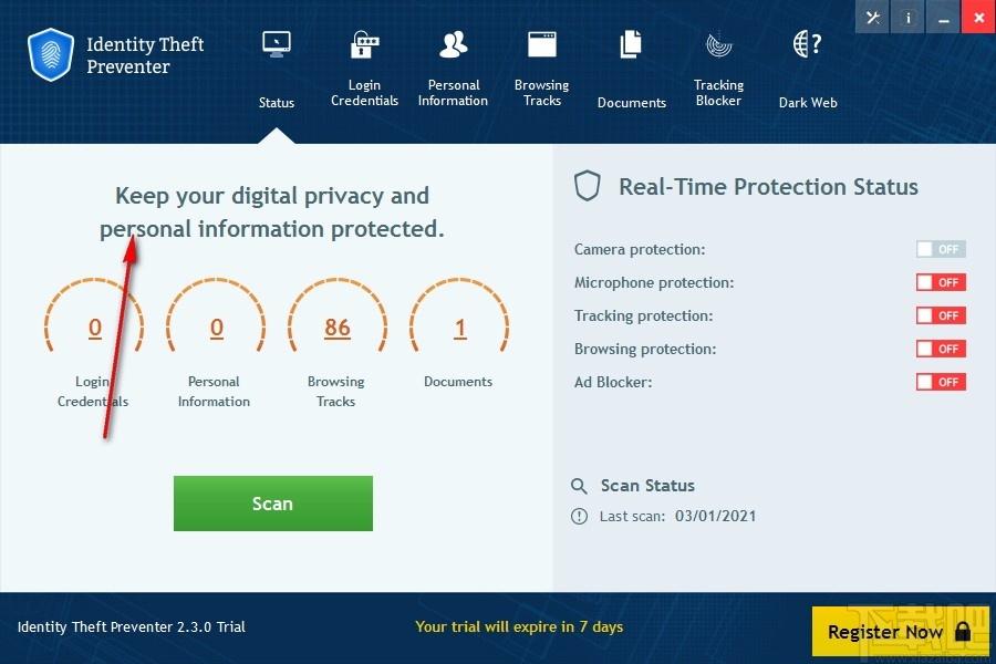 identity theft preventer下载,计算机个人信息防盗软件