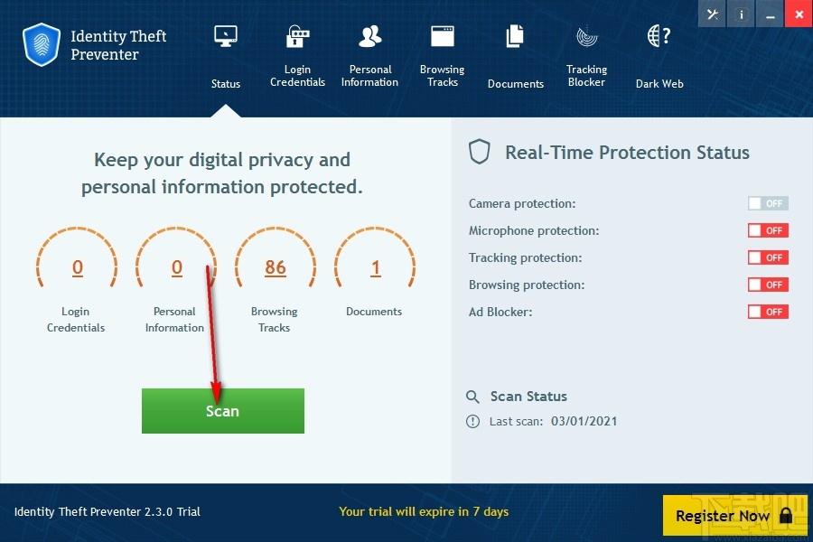 identity theft preventer下载,计算机个人信息防盗软件