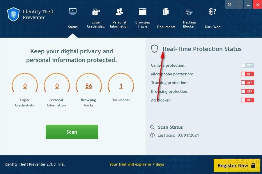identity theft preventer下载,计算机个人信息防盗软件