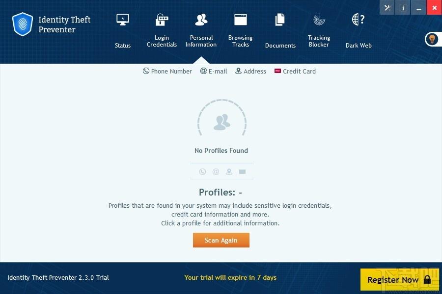 identity theft preventer下载,计算机个人信息防盗软件